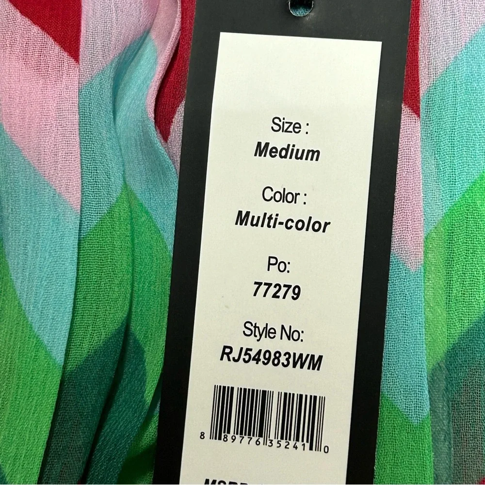 Romeo +‎ Juliet NWT Women’s Couture Multicolor Chevron Pleated Midi Skirt  Sz M